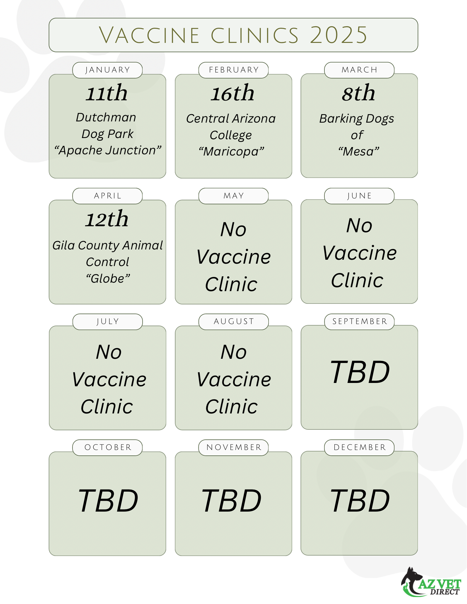 Pet Vaccines in Mesa and Southeast Valley of Phoenix